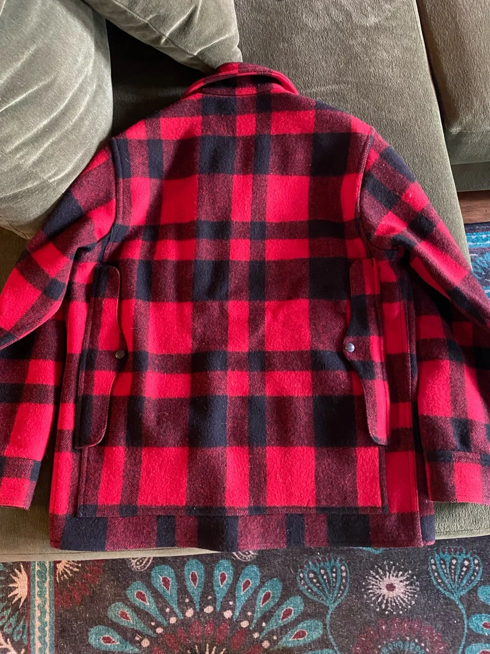 Vintage Filson Red and Black Buffalo Plaid Wool Jacket
